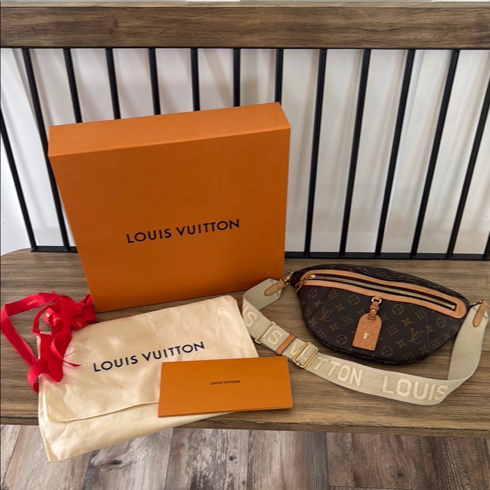 Louis Vuitton Brown and Tan Monogram Belt Bag